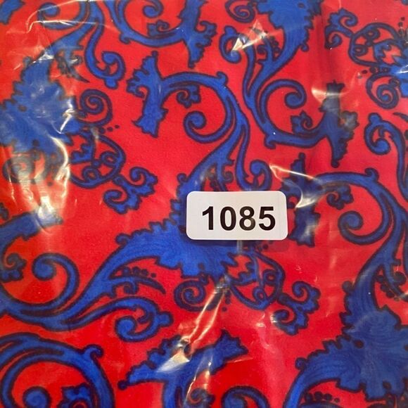 1085 LuLaRoe Size T & C Leggings Blue and Red Iron Gate Print New - Picture 4 of 4
